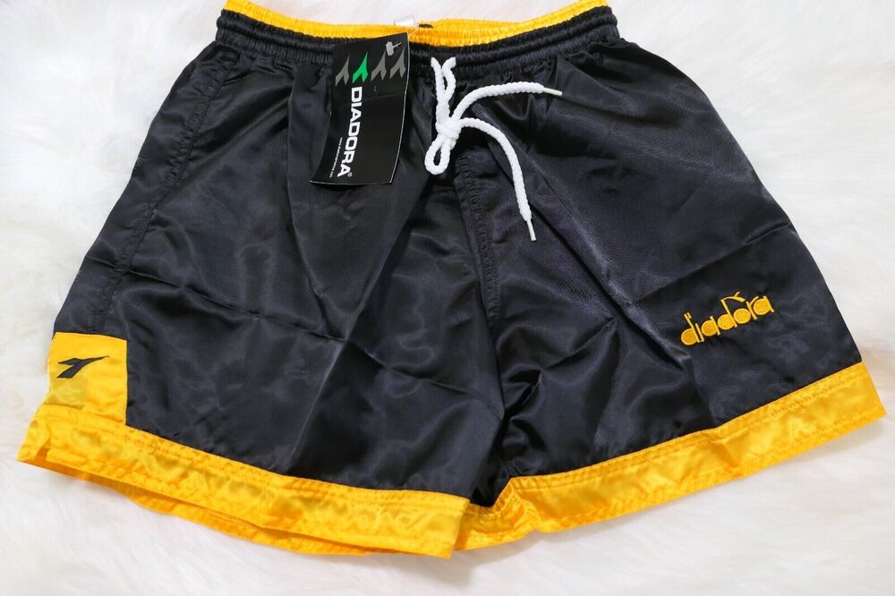 New Old Stock DIADORA FUTRE Nylon Youth Large Shiny Soccer Shorts -Embroidered